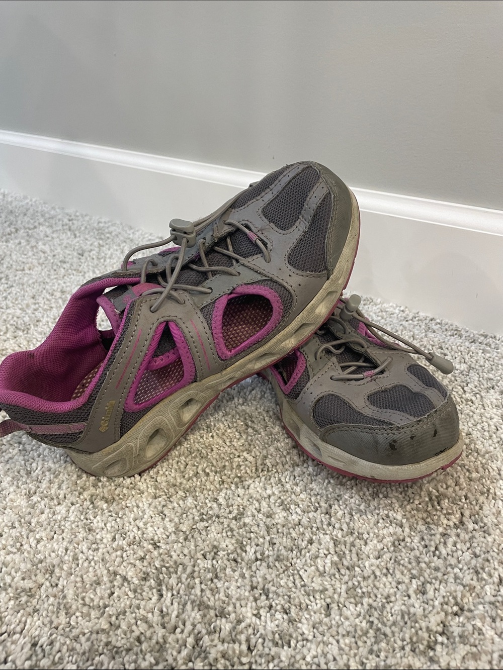 Columbia girls Gray and Pink Trail Runner